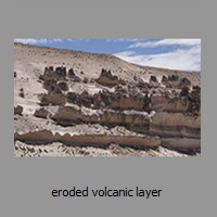 eroded volcanic layer